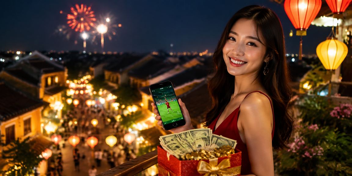Màn hình giải trí trực tuyến hiển thị thông tin tài khoản và giao dịch VND